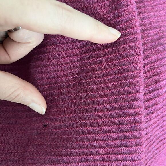 Ted Baker Men's Potter Crewneck Sweater Size 6 2XL Pink Ribbed Wool Blend - Picture 5 of 7